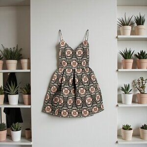 ALICE and OLIVIA NWT MADISON FLORAL SPAGHETTI STRAP MINI DRESS